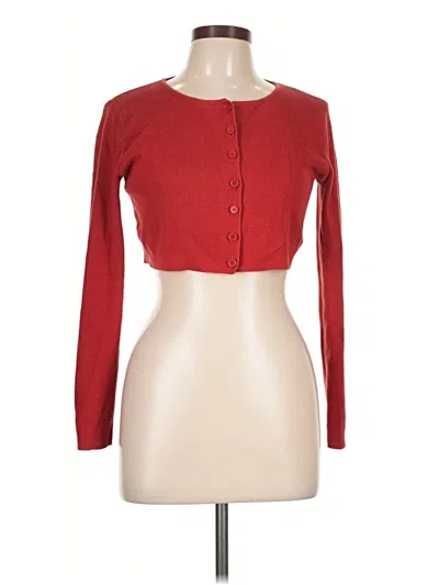 Pre-owned Brandy Melville Cardigan Sweater In Red