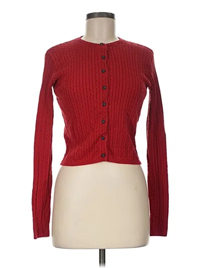 Pre-owned Brandy Melville Cardigan Sweater In Red