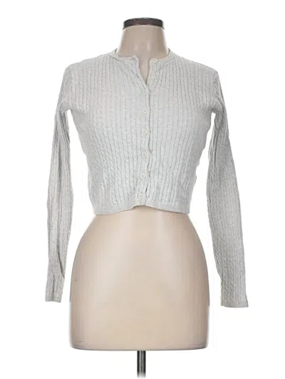 Pre-owned Brandy Melville Cardigan Sweater In Silver