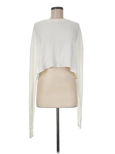 Pre-owned Brandy Melville Cardigan Sweater In White
