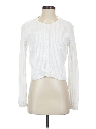 Pre-owned Brandy Melville Cardigan Sweater In White