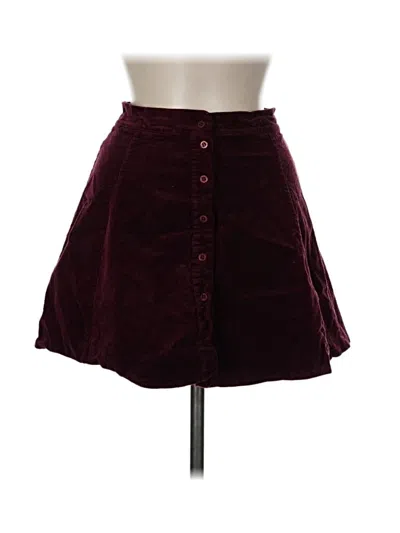 Pre-owned Brandy Melville Casual Skirt In Burgundy