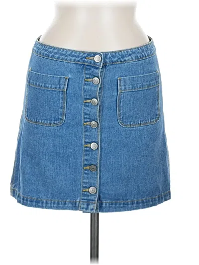 Pre-owned Brandy Melville Denim Skirt In Blue