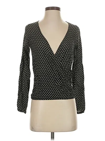 Pre-owned Brandy Melville Long Sleeve Blouse In Black