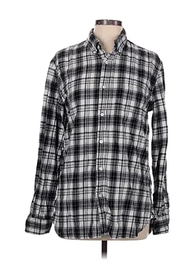 Pre-owned Brandy Melville Long Sleeve Button Down Shirt In Gray