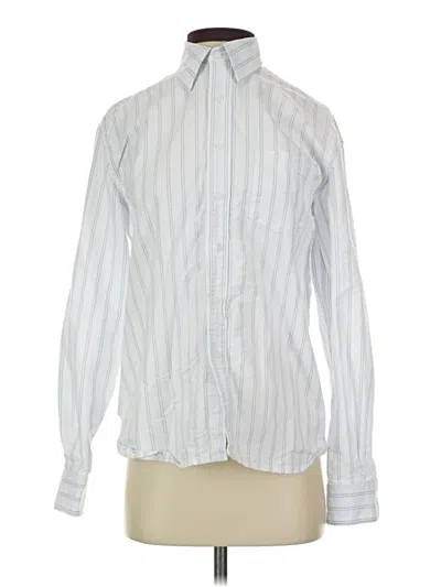 Pre-owned Brandy Melville Long Sleeve Button Down Shirt In White