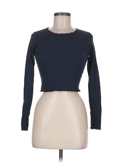 Pre-owned Brandy Melville Long Sleeve T-shirt In Blue