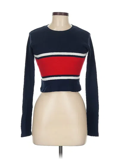 Pre-owned Brandy Melville Long Sleeve T-shirt In Blue