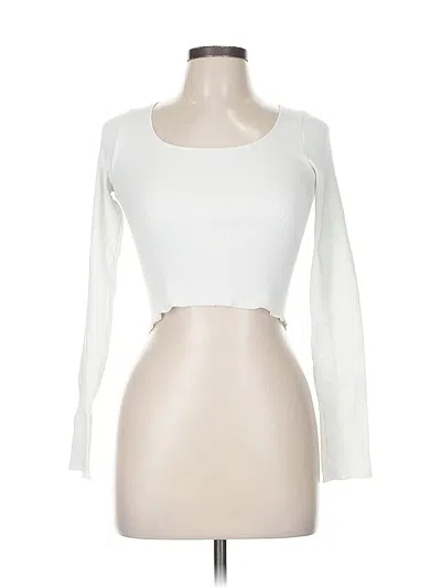 Pre-owned Brandy Melville Long Sleeve T-shirt In White