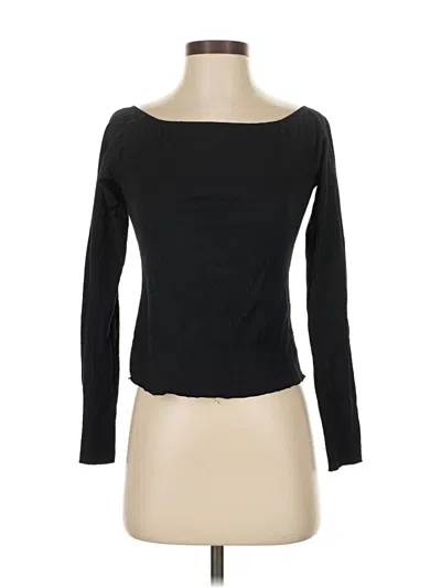 Pre-owned Brandy Melville Long Sleeve Top Black Boatneck Tops