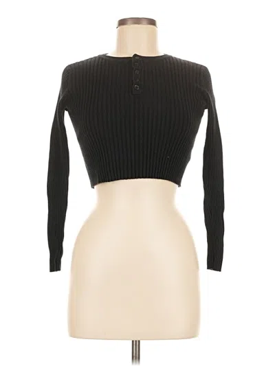 Pre-owned Brandy Melville Long Sleeve Top Black Turtleneck Tops