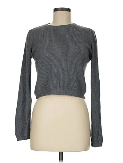 Pre-owned Brandy Melville Long Sleeve Top Gray Turtleneck Tops