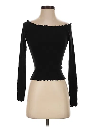 Pre-owned Brandy Melville Long Sleeve T-shirt In Black