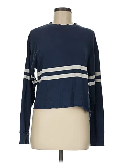 Pre-owned Brandy Melville Long Sleeve T-shirt In Blue