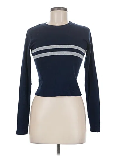 Pre-owned Brandy Melville Long Sleeve T-shirt In Blue