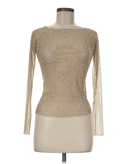Pre-owned Brandy Melville Long Sleeve T-shirt In Gold
