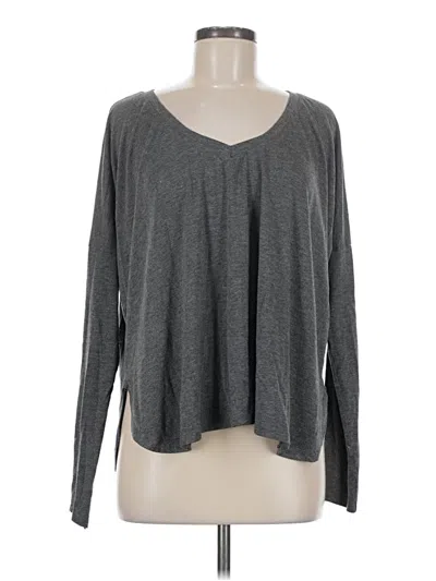 Pre-owned Brandy Melville Long Sleeve T-shirt In Gray