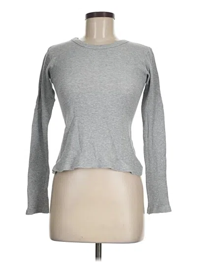 Pre-owned Brandy Melville Long Sleeve T-shirt In Gray