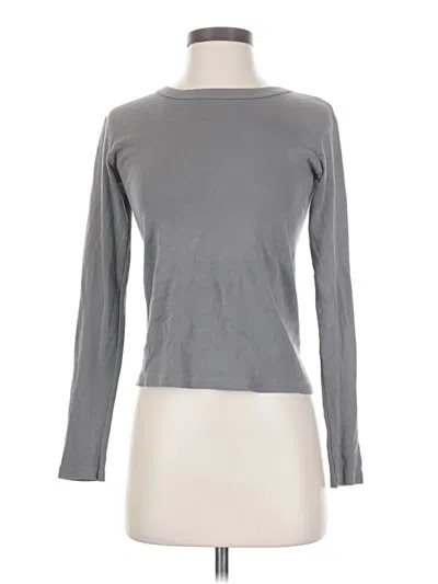 Pre-owned Brandy Melville Long Sleeve T-shirt In Gray