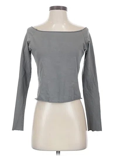 Pre-owned Brandy Melville Long Sleeve T-shirt In Gray