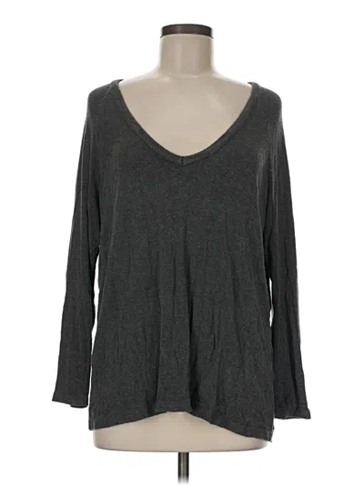 Pre-owned Brandy Melville Long Sleeve T-shirt In Gray