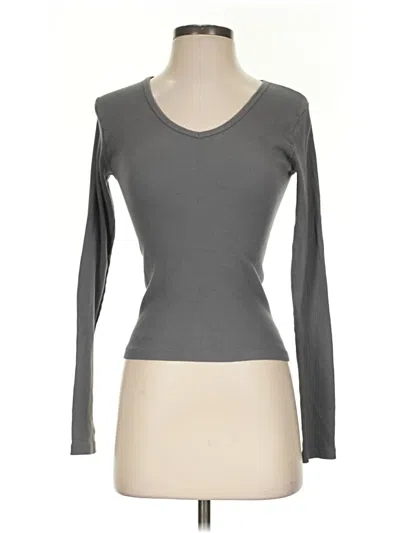 Pre-owned Brandy Melville Long Sleeve T-shirt In Gray