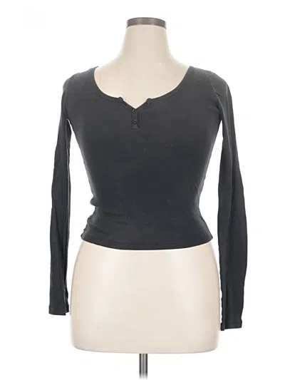 Pre-owned Brandy Melville Long Sleeve T-shirt In Gray