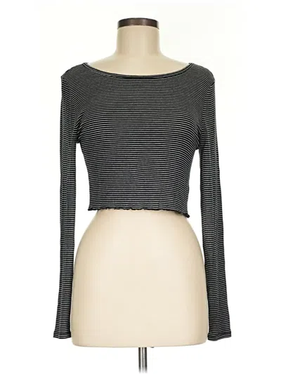 Pre-owned Brandy Melville Long Sleeve T-shirt In Gray