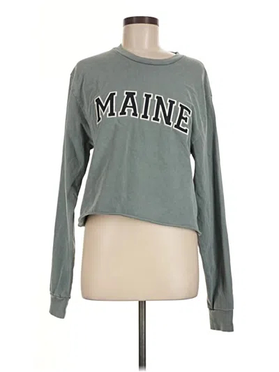 Pre-owned Brandy Melville Long Sleeve T-shirt In Green