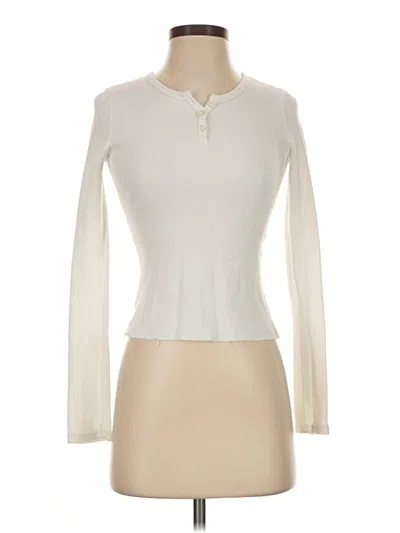 Pre-owned Brandy Melville Long Sleeve T-shirt In Ivory