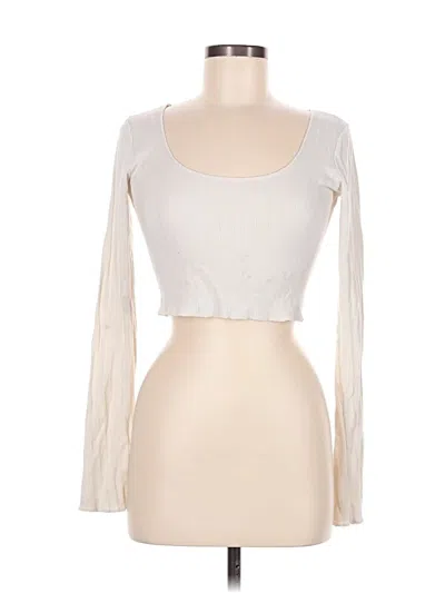 Pre-owned Brandy Melville Long Sleeve T-shirt In Ivory