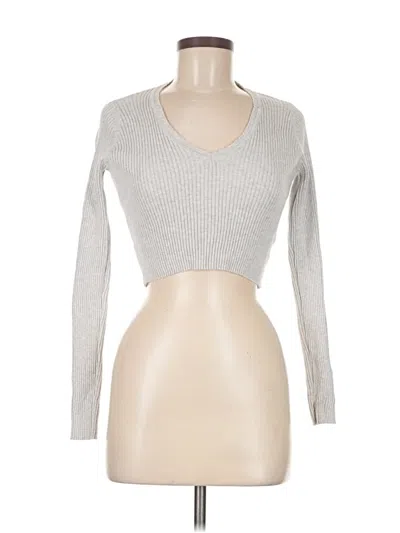 Pre-owned Brandy Melville Long Sleeve T-shirt In Silver