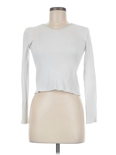 Pre-owned Brandy Melville Long Sleeve T-shirt In Silver