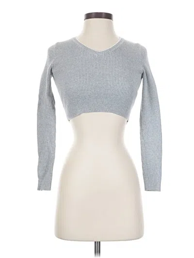 Pre-owned Brandy Melville Long Sleeve T-shirt In Silver