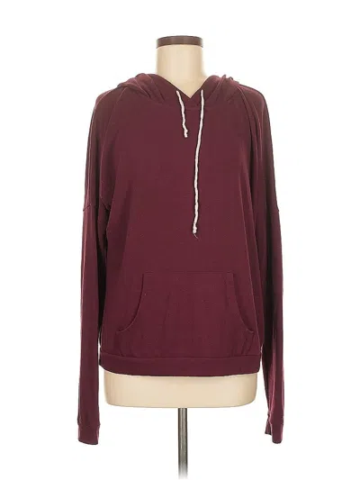 Pre-owned Brandy Melville Pullover Hoodie In Burgundy