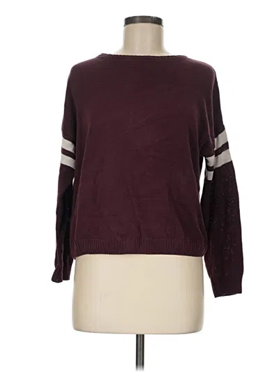 Pre-owned Brandy Melville Pullover Sweater In Burgundy