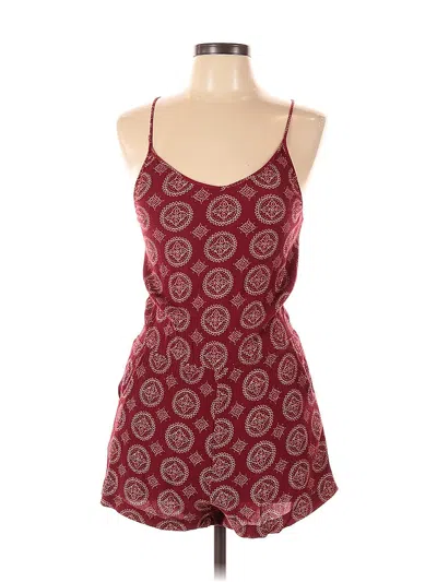 Pre-owned Brandy Melville Romper In Burgundy