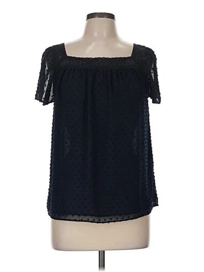 Pre-owned Brandy Melville Short Sleeve Blouse In Black