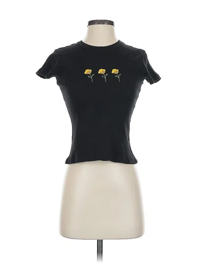Pre-owned Brandy Melville Short Sleeve T-shirt In Black