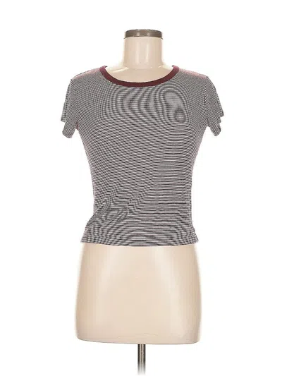 Pre-owned Brandy Melville Short Sleeve T-shirt In Gray