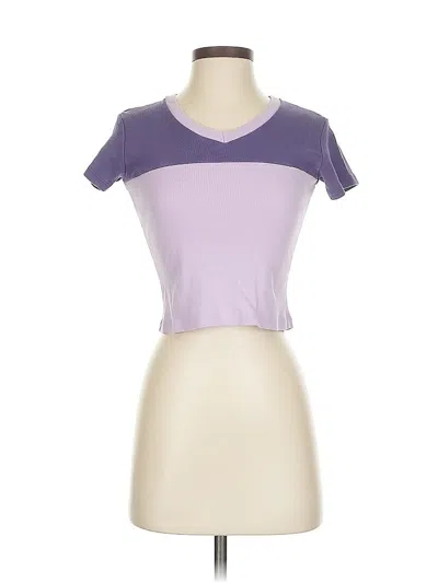 Pre-owned Brandy Melville Short Sleeve T-shirt In Purple