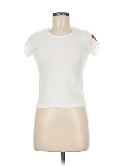 Pre-owned Brandy Melville Short Sleeve T-shirt In White