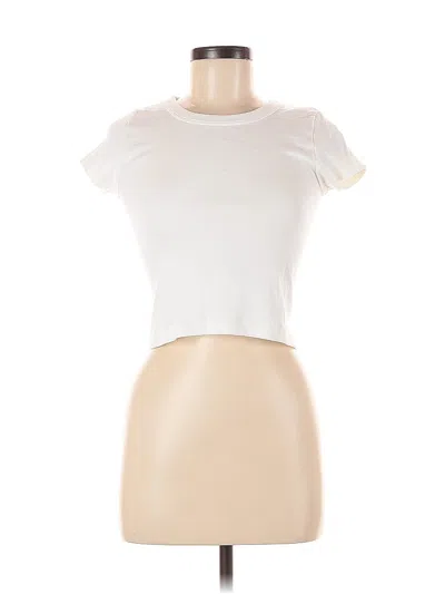 Pre-owned Brandy Melville Short Sleeve T-shirt In White