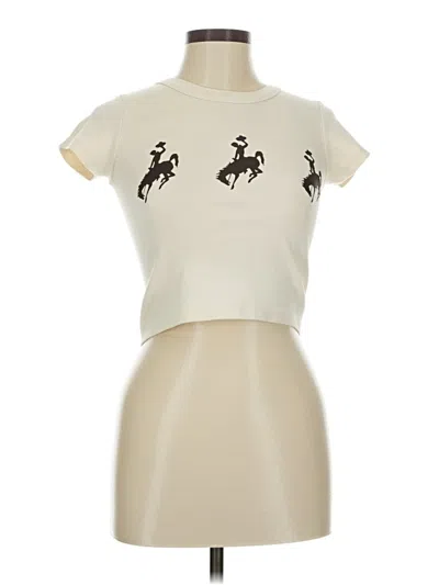 Pre-owned Brandy Melville Short Sleeve T-shirt In White