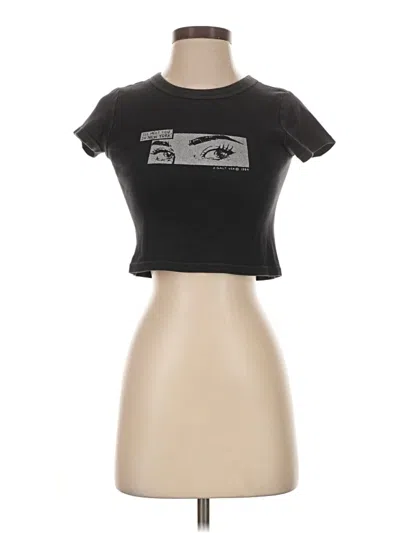 Pre-owned Brandy Melville Short Sleeve T-shirt In Black