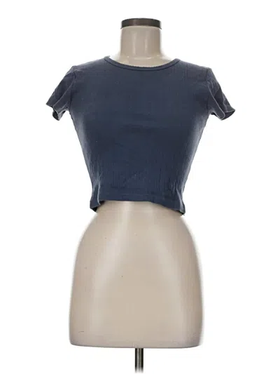 Pre-owned Brandy Melville Short Sleeve T-shirt In Blue