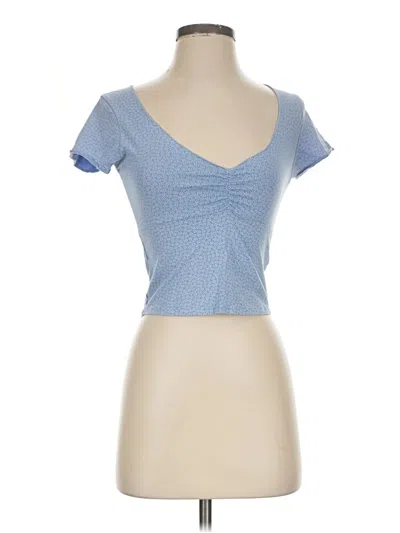 Pre-owned Brandy Melville Short Sleeve T-shirt In Blue