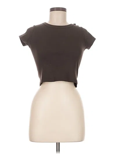 Pre-owned Brandy Melville Short Sleeve T-shirt In Brown