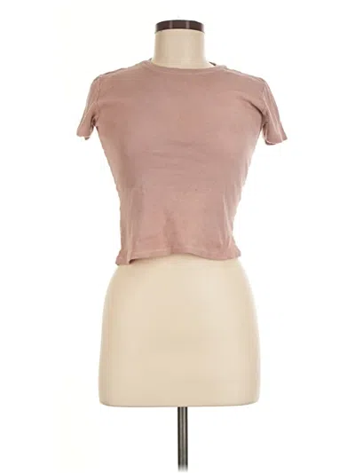 Pre-owned Brandy Melville Short Sleeve T-shirt In Brown