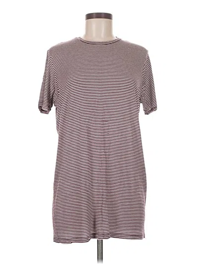 Pre-owned Brandy Melville Short Sleeve T-shirt In Burgundy